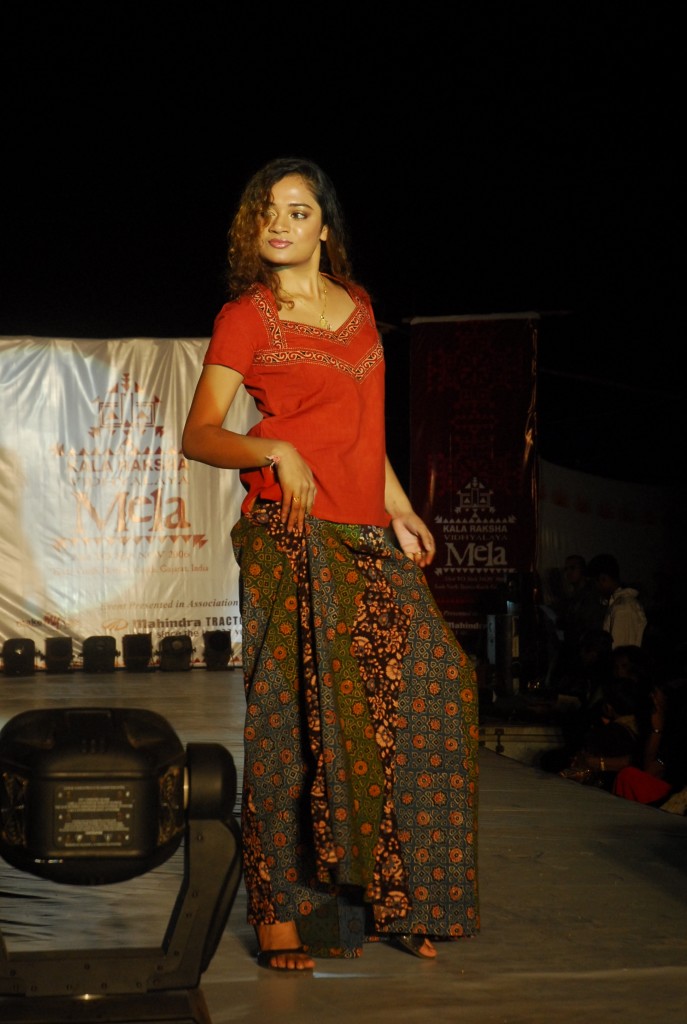Ajrakh's final collection on the catwalk at the KRV convocation. Photo courtesy of Judy Frater