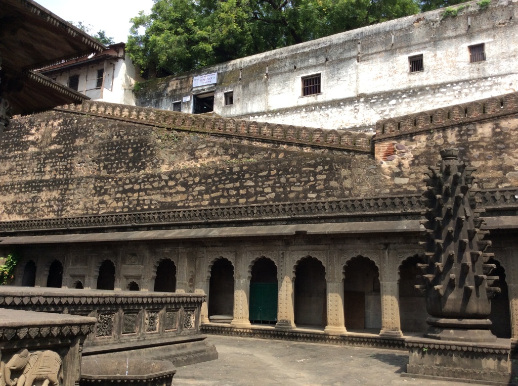 Looking up to the entrance of the Rehwa workshop from the central courtyard of the fort