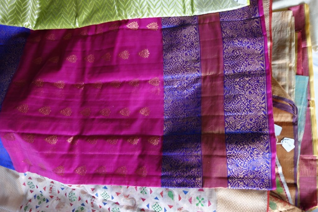 Some of Azgarbhai's saris